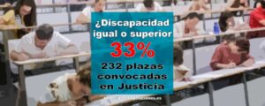 Cupo discapacidad convocatoria oposiciones justicia 2025
